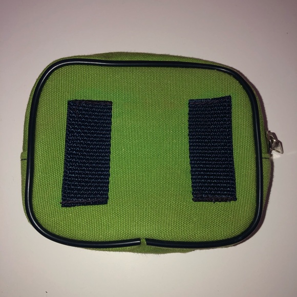 Green and Orange Leather Top Belt Bag (can add pins/patches on top) - Picture 2 of 3